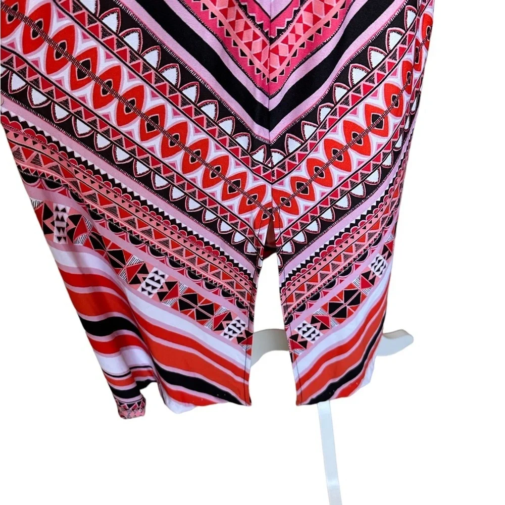 🌻 4/$25  Venus Graphic Herringbone Strappy Maxi Dress, Pink & Black, Size XL - Picture 5 of 6